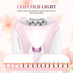 Daling DL-6032 Cordless Ladies Epilator with 2-Speed Adjustment, Painless Hair Removal, Rechargeable, Compact and Easy to Use for Legs, Arms, Underarms