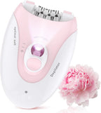 Daling DL-6032 Cordless Ladies Epilator with 2-Speed Adjustment, Painless Hair Removal, Rechargeable, Compact and Easy to Use for Legs, Arms, Underarms