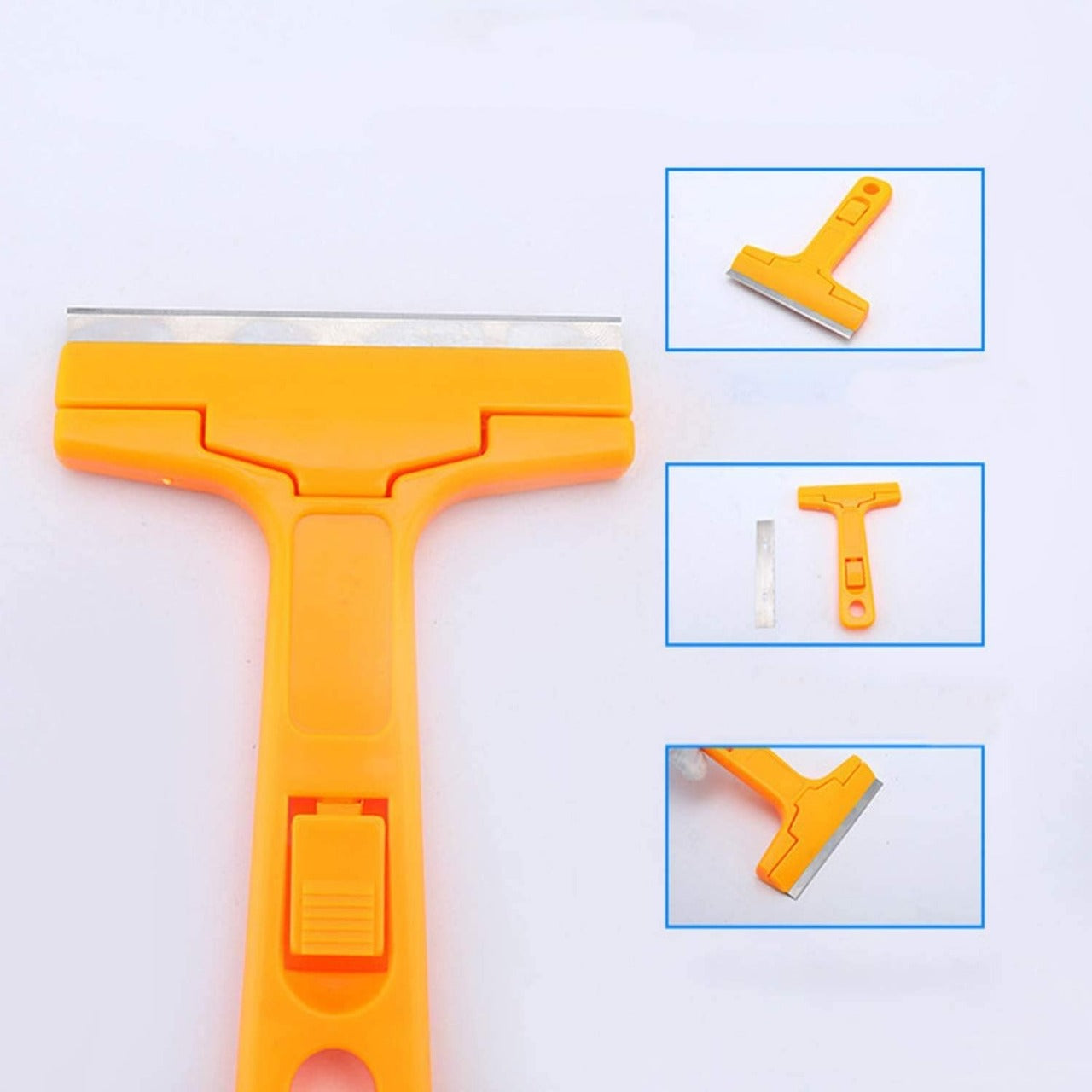 Heavy-Duty Razor Blade Scraper Tool for Removing Labels, Stickers, Caulk, Adhesive &amp; Paint – Multipurpose Cleaning Tool for Glass, Tiles &amp; Smooth Surfaces | Wall Scraper |Scraper With Blade | 