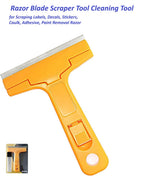 Heavy-Duty Razor Blade Scraper Tool for Removing Labels, Stickers, Caulk, Adhesive &amp; Paint – Multipurpose Cleaning Tool for Glass, Tiles &amp; Smooth Surfaces | Wall Scraper |Scraper With Blade | 