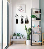 Set of 3 Modern Floral Vase Wall Decor - Golden &amp; Silver Acrylic Mirror Finish | Wall Decor