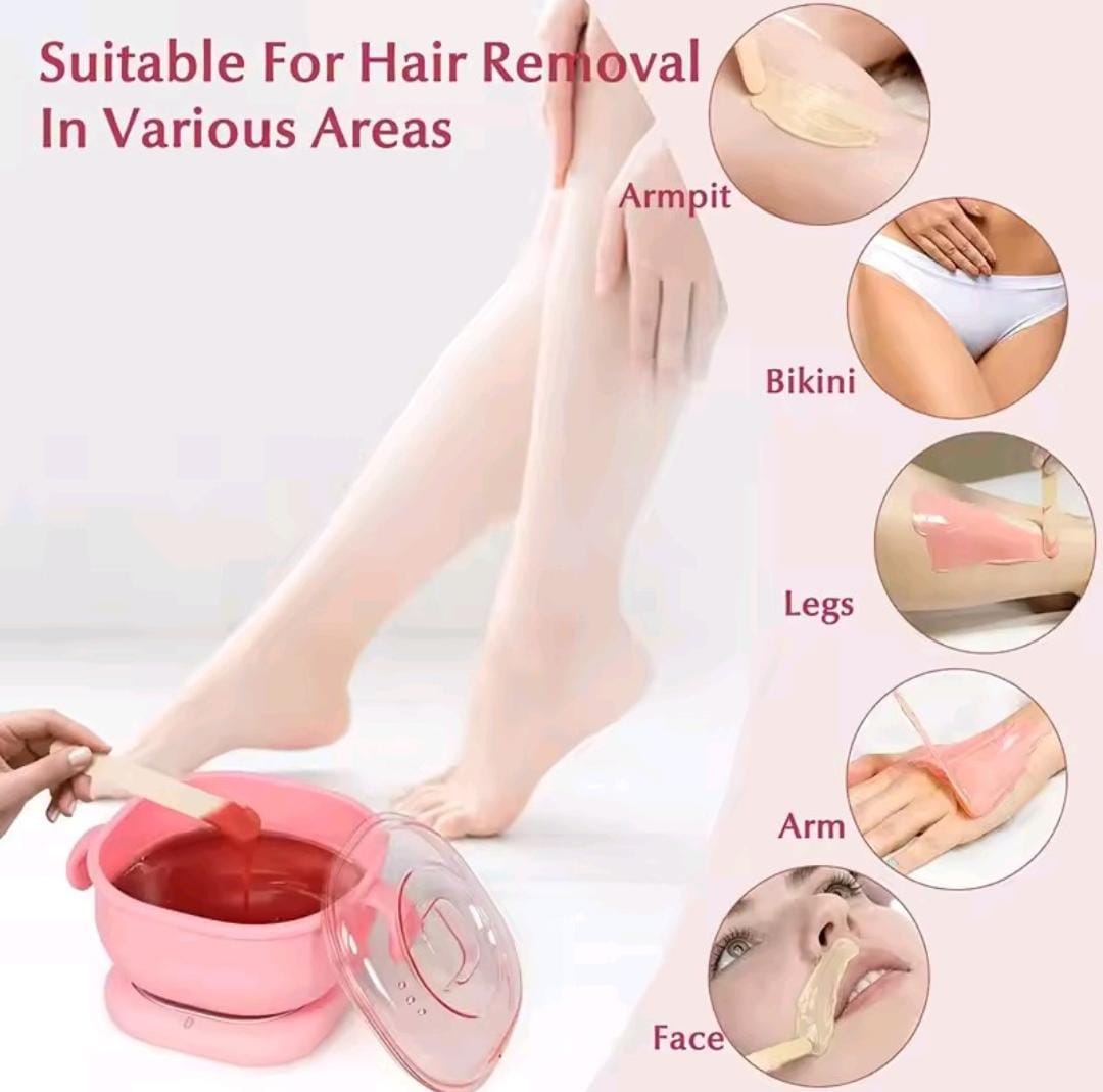Portable Foldable 400ML Silicone Wax Warmer – Travel-Friendly Hair Removal Heater for Body &amp; Spa Use |Random Color