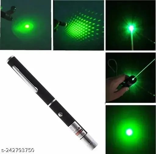 Green Multipurpose Laser Pointer Pen with Adjustable Antenna Cap for Pattern Projection and Presentations – Green Beam Light