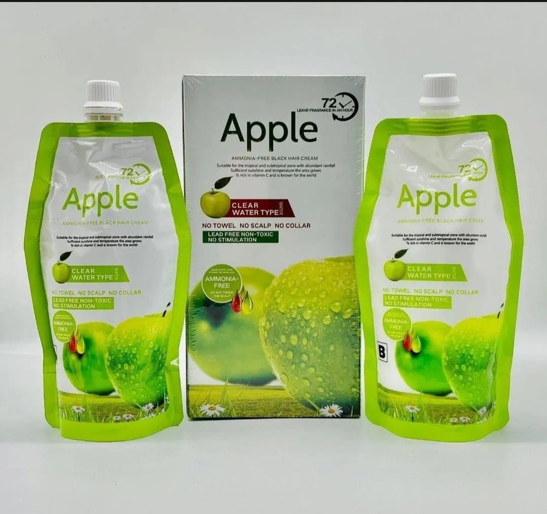 Apple Hair Color 500 ml Ammonia-Free Dark Brown Hair Color Cream – Natural-Looking Coverage with Nourishing Formula