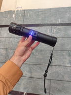 Tactical LED Flashlight Kit SP-38-1 – Rechargeable High Power Torch with 3x18650 Batteries &amp; Portable Hard Case (Range 1.5km)