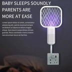 Mini USB Rechargeable Mosquito Racket with UV Light – Portable Electric Bug Zapper &amp; Fly Swatter for Indoor/Outdoor Use, Home, Office, Travel &amp; Camping