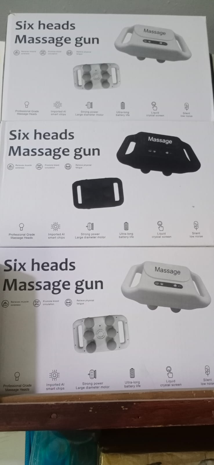 6 Head Deep Tissue Massage Gun – Muscle Relaxation &amp; Pain Relief Therapy Tool-Muscle Therapy Tool- Head Massager