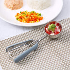 Premium Stainless Steel Ice Cream Scoop – Heavy Duty Metal Scooper Spoon, Dishwasher Safe, Ergonomic Handle for Frozen Yogurt, Gelato, Sundaes &amp; More – Medium, Silver