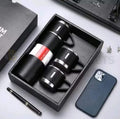 500ml Stainless Steel Vacuum Flask Water Bottle with 2 Extra Cups (160ml) – Thermal Bottle for Hot &amp; Cold Drinks – 3-Piece Travel Thermos Set