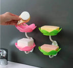 Lotus Flower Wall-Mounted Soap Holder – Self-Draining Bathroom &amp; Kitchen Organizer
