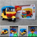 Musical Electric Tricycle Rickshaw Toy for Kids – Battery Operated with Front &amp; Rear Lights, Music, Durable Plastic Build, (Multi-Color)