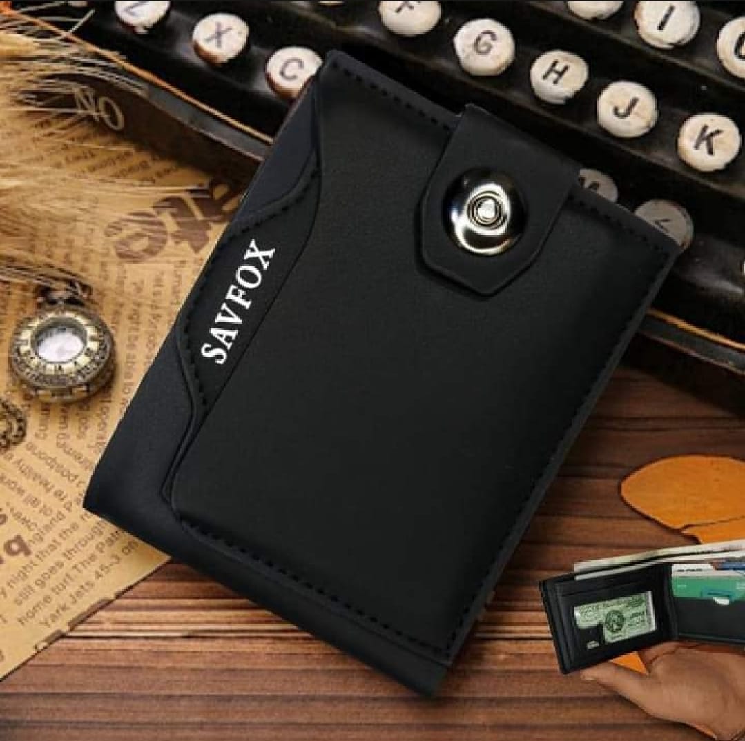 Savfox PU Leather Outlet Pocket Card Holder Wallet for Men – Slim, Stylish &amp; Durable - Stylish Wallets For Men