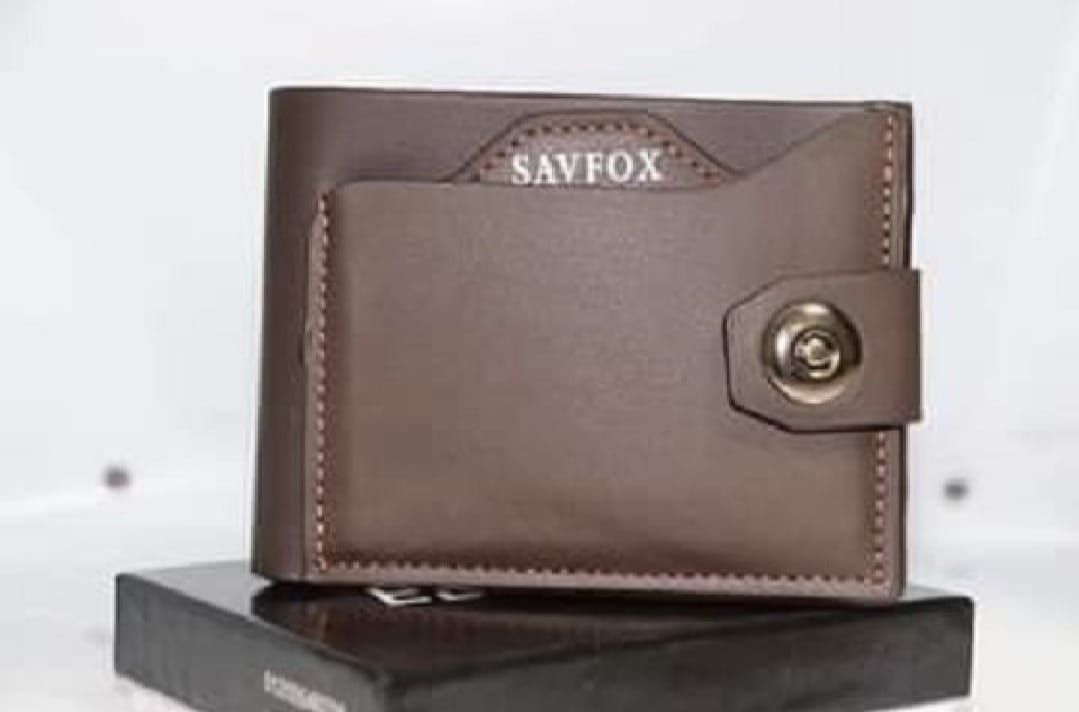 Savfox PU Leather Outlet Pocket Card Holder Wallet for Men – Slim, Stylish &amp; Durable - Stylish Wallets For Men