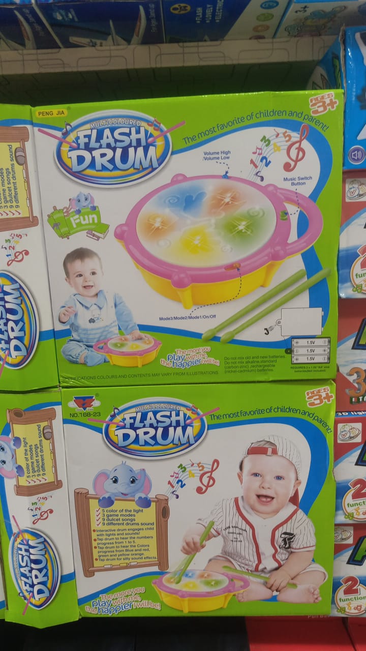 3D Flash Drum for Kids – Musical Toy with Lights, Sounds &amp; 3 Game Modes