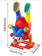 Electric Upside-Down Dancing Clown Toy with Music &amp; Flashing Lights – Battery Operated, Multicolor, Fun Interactive Gift for Kids Above 3 Years (Random Color)