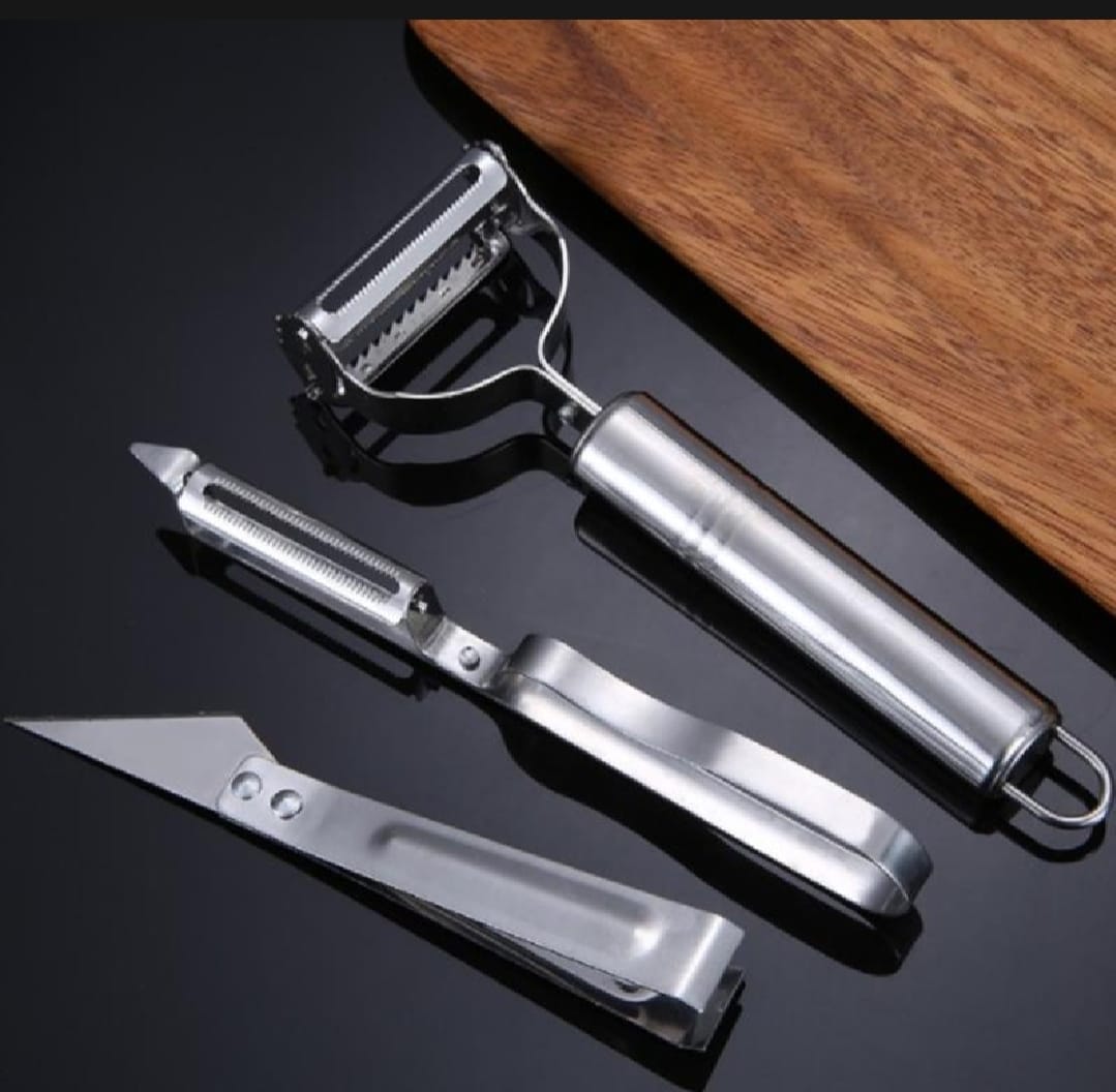 1 Set Stainless Steel Peeler &amp; Slicer – Multi-Function Vegetable &amp; Fruit Grater Tool