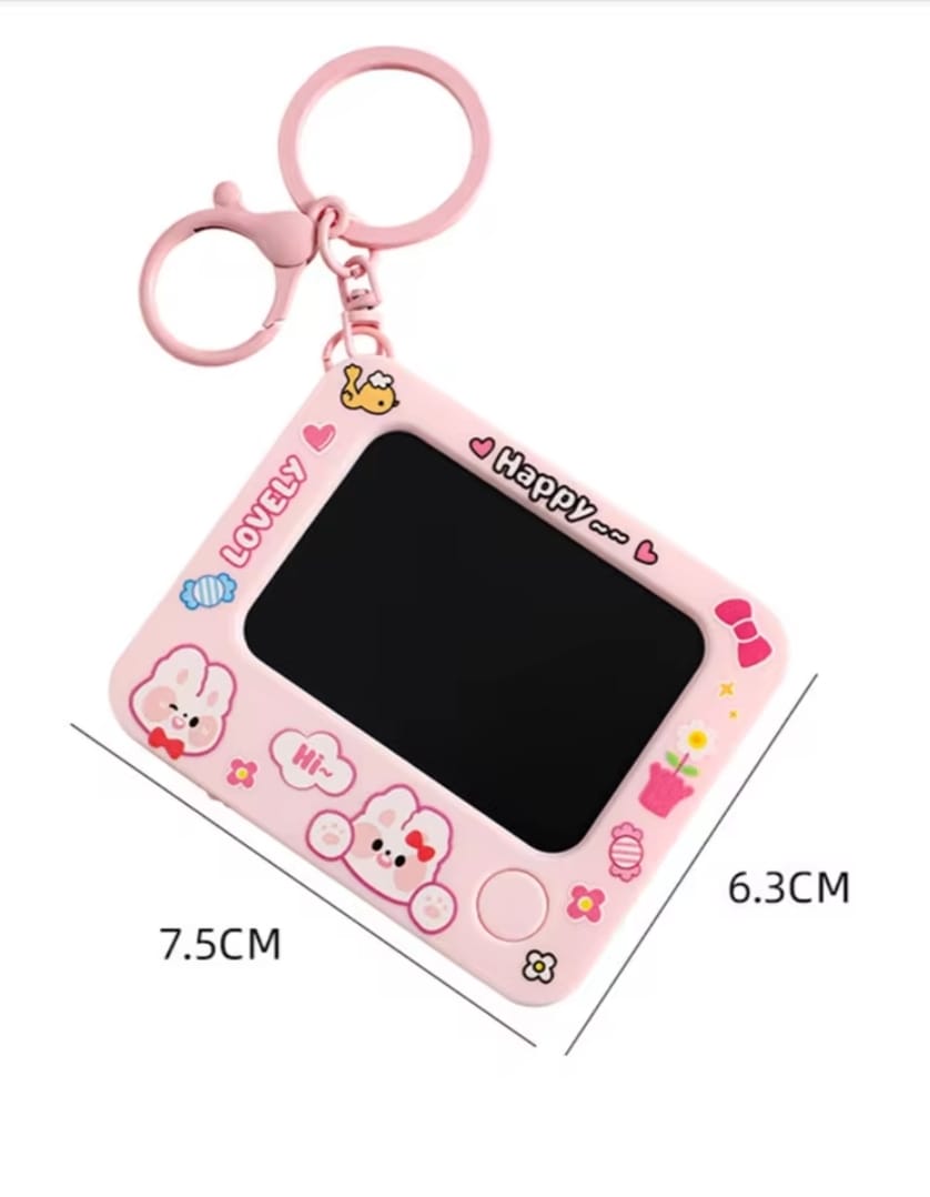Creative Mini Graffiti Board Keychain – Cute Cartoon Bag Pendant &amp; Reusable Drawing Tablet for Students, Kids &amp; Artists (Random Color)
