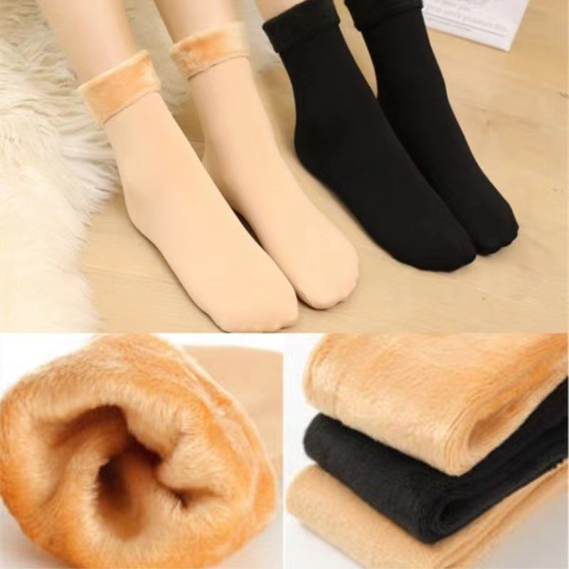 Women’s Woolen Quarter Socks – Pack of 2 , Soft &amp; Warm Winter Wear, Elegant Style, Flexible Size, Comfortable Daily Use, Available in Black &amp; Skin Colors (1 Pair)
