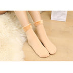 Women’s Woolen Quarter Socks – Pack of 2 , Soft &amp; Warm Winter Wear, Elegant Style, Flexible Size, Comfortable Daily Use, Available in Black &amp; Skin Colors (1 Pair)