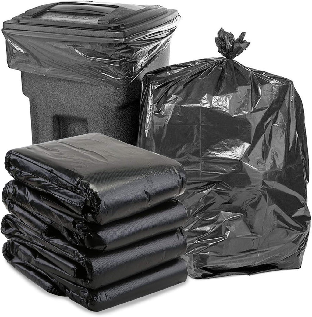 Black Garbage Bags Roll – Leak Proof, Heavy Duty Disposable Trash Bags for Dustbin, Diapers, Waste &amp; Storage, Portable Plastic Bin Bags