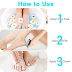 2 in 1 Double-Sided Nano Glass Callus Remover &amp; Crystal Hair Eraser – Safe &amp; Quick Foot File, Dead Skin &amp; Hard Callus Remover, Painless Epilator for Women, Portable Pedicure Tool (Random Color)