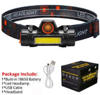 Rechargeable High Power LED Headlamp – Waterproof Headlight with Adjustable Brightness, Magnetic Side &amp; Ergonomic Strap for Camping, Hiking, Fishing &amp; Outdoor Use
