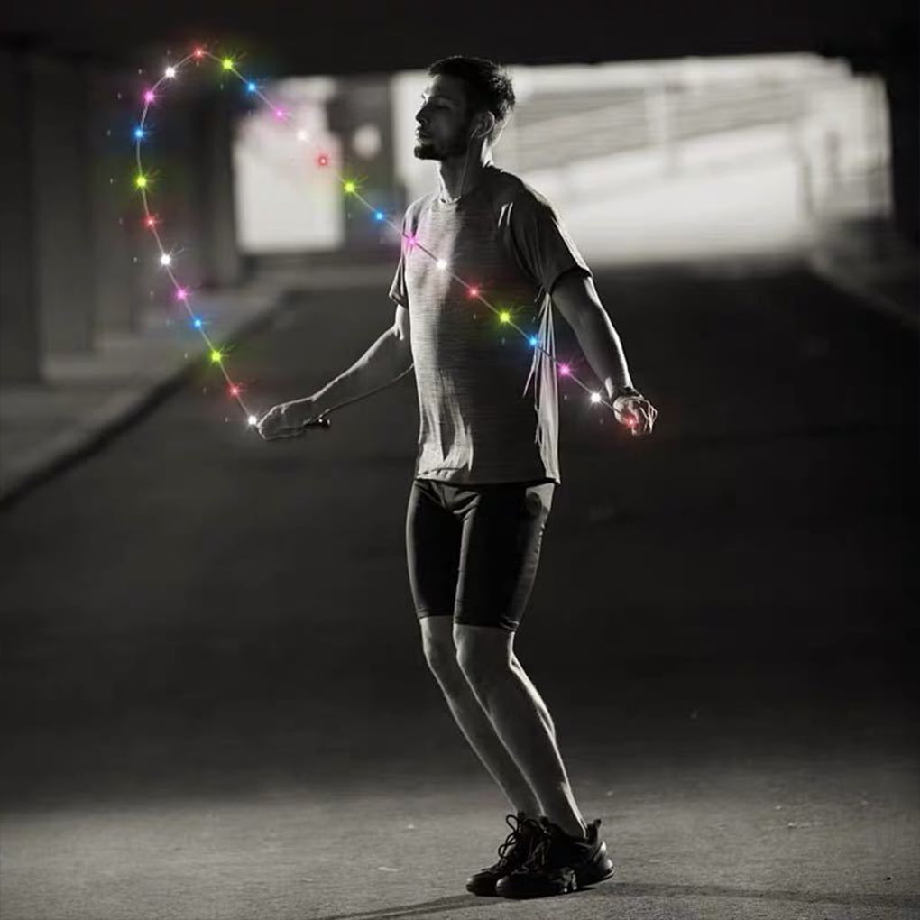 Lighting Jump Skipping Rope – LED Fitness Rope for Kids &amp; Adults, Indoor/Outdoor Training, Random Color