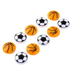 Basketball &amp; Football Refrigerator Magnets – Set of 10 Durable Sports-Themed Decorative Magnets (1.5 x 1.5 Inches)