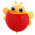 Bee Shaped Plastic Toothbrush Holder with Suction Hook – Cute Wall Mounted Toothbrush Stand for Kids &amp; Travel (Random Colors)