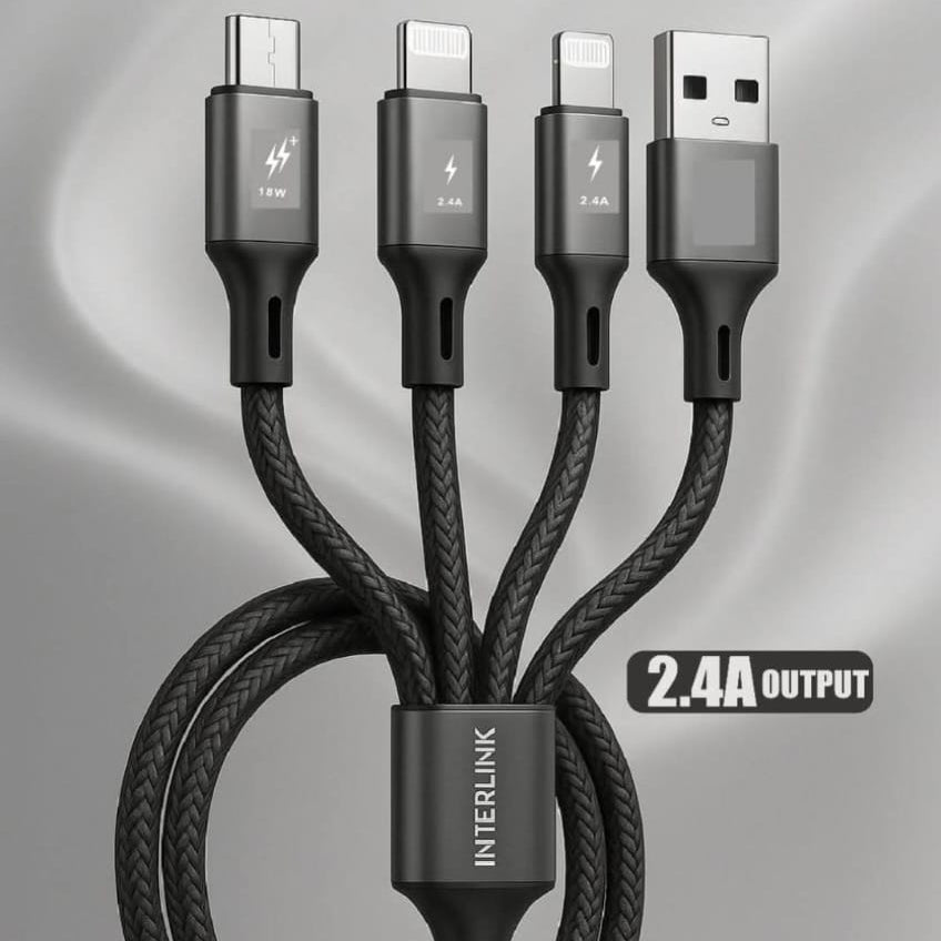 Interlink Max To Iphone cable | Performs Like A Champ | High Definition Fadr With 3 Layer Coating | USB-C To Lightning Cable | Power 27W | Length: 1 meter | Transmission Rate : 480Mbps| Best Cable For iPhone