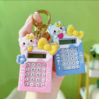 Mini Calculator Keychain – Cute Pink Kawaii Cartoon Portable Calculator | School &amp; Student Supplies, Stationery Gift (Random color)