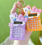 Mini Calculator Keychain – Cute Pink Kawaii Cartoon Portable Calculator | School &amp; Student Supplies, Stationery Gift (Random color)