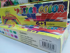 Poster Colours 6+1 Pack with Free Brush – Multi-Purpose Watercolor Set for Art, School, and Face Painting