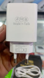 AMB Walk’n Talk 22.5W Super Fast Charger NM-18 – Quick Charge &amp; Smart Power Delivery Adapter with Built-in Safety System, FCC/CE/RoHS Certified