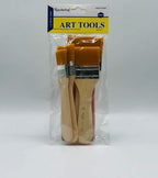 Pack of 4 Nylon Hair Wide and Thin Gesso Base Brushes – Premium Paint Brushes Set for Artists