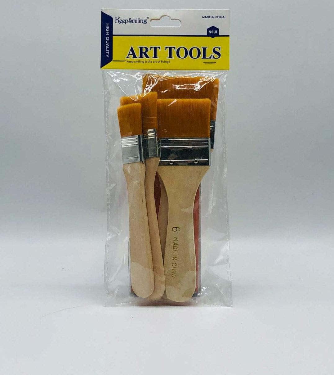 Pack of 4 Nylon Hair Wide and Thin Gesso Base Brushes – Premium Paint Brushes Set for Artists
