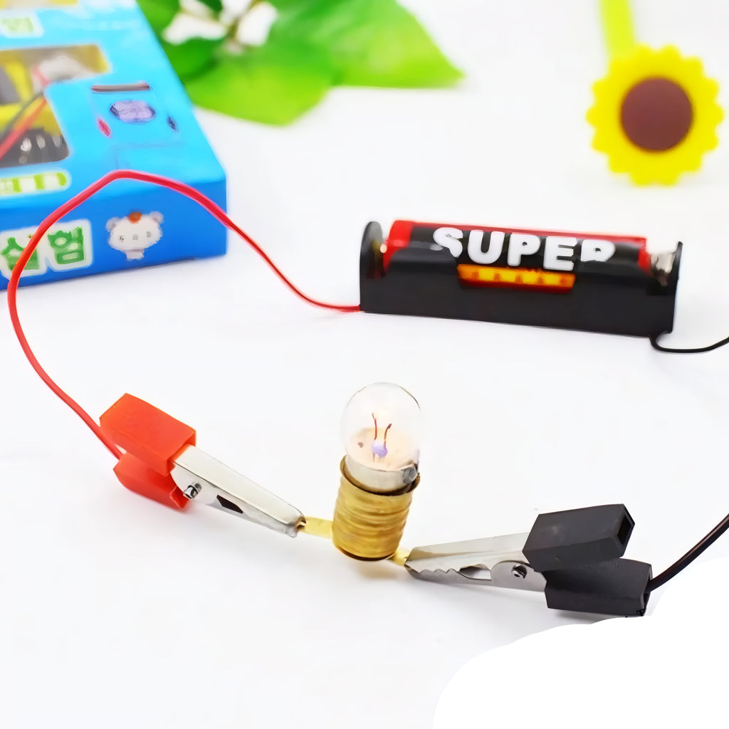DIY Electrical Circuit Learning Set for Kids – Safe Educational Science Experiment Kit for Building Basic Circuits, Hands-On STEM Learning Toy for School Lab Projects and Home Experiments