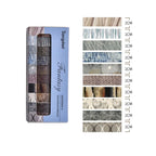 Songdao 10 Rolls Fantasy Washi Tape Set Texture Arts Adhesive Tapes Basic Patterns Decorative Masking Tape Sets for Craft, Kids, Scrapbook, DIY, Gift Wrapping (Style Four)