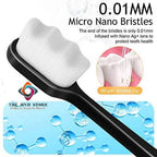 Soft Micro-Nano Manual Toothbrush – Extra Soft 12,000 Bristles for Sensitive Gums, Adults &amp; Kids