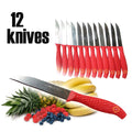 12Pcs Mini Stainless Steel Knife Set – Compact 14.5cm Carbon Steel Knives for Daily Cutting &amp; Chopping (Random color)