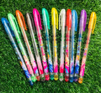 Fruit Scent Gel Glitter Pen – 1.0mm Smooth Writing with a Sparkle | Pack of 12