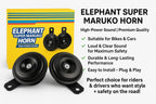 High Sound Elephant Horn for Cars &amp; Bikes – Super Loud 12V Universal Vehicle Horn | Durable, Long-Lasting, Clear &amp; Powerful Sound for Maximum Road Safety | Easy Plug &amp; Play Installation | Compatible with All Cars, Motorcycles &amp; Scooters