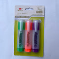 Pack of 3 Highlighters – Vibrant, Long-Lasting, Smooth Ink for Study, Office &amp; Creative Use