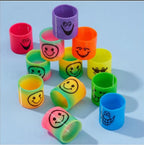 Pack of 12 Magic Slinky Spring Finger Fidget Toys – Stress Relief Sensory Toy for Kids &amp; Adults, Fun Party Favors and Learning Activity, Multicolor