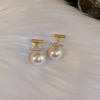 Elegant Pearl Drop Earrings for Women – Stylish Dangle Earrings with Rhinestone Accent (AXT-102)