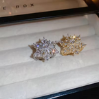Sparkling Flower Rotating Ring – Adjustable Elegant Spinning Ring for Women &amp; Girls, Fashion Jewelry (QUJ-109 )