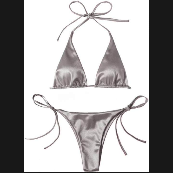 Women’s Bikini Set – Halter Neck Triangle Top &amp; Adjustable Side-Tie Bottom | Stylish Swimwear for Beach &amp; Pool