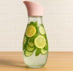 1400ml Hard Glass Water Jug with Lid – Heat-Resistant Pitcher for Water, Juice, Iced Tea, Milk &amp; Beverages