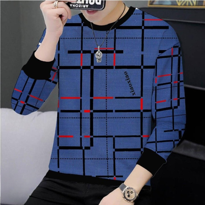 HY Boutique Lot Lining Screen Print Full Sleeve T-Shirt – Premium Quality, Smart Look, Good Stitching, Fashionable Design (Sizes M, L, XL)