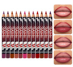 36H Jumbo Lip Liner Pencil Pack – Long-Lasting Nude, Red &amp; Pink Shades for Smooth Lip Definition
